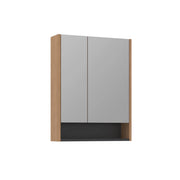 Mobile da bagno con specchio "Ricato 60" - 60 x 16 x 78 cm - Noce