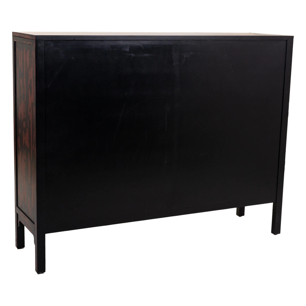 Credenza in legno rosso 136x36x106h