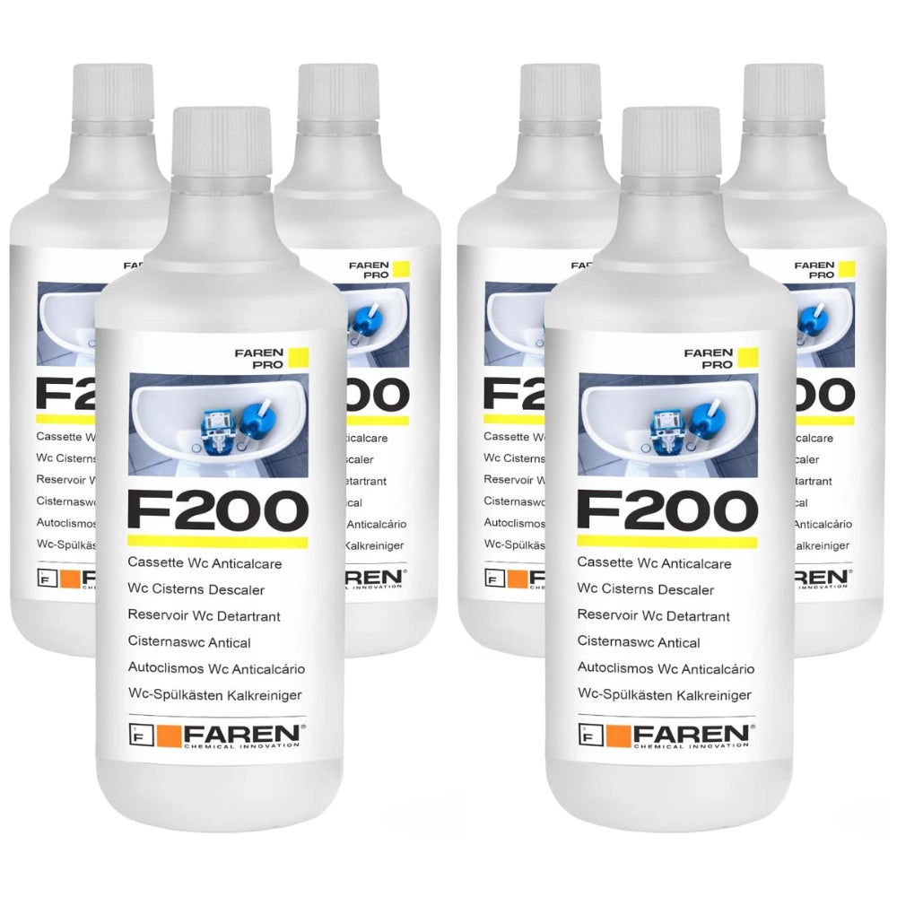 Faren f200 disincrostante anticalcare per cassette wc 1 lt 6 pezzi