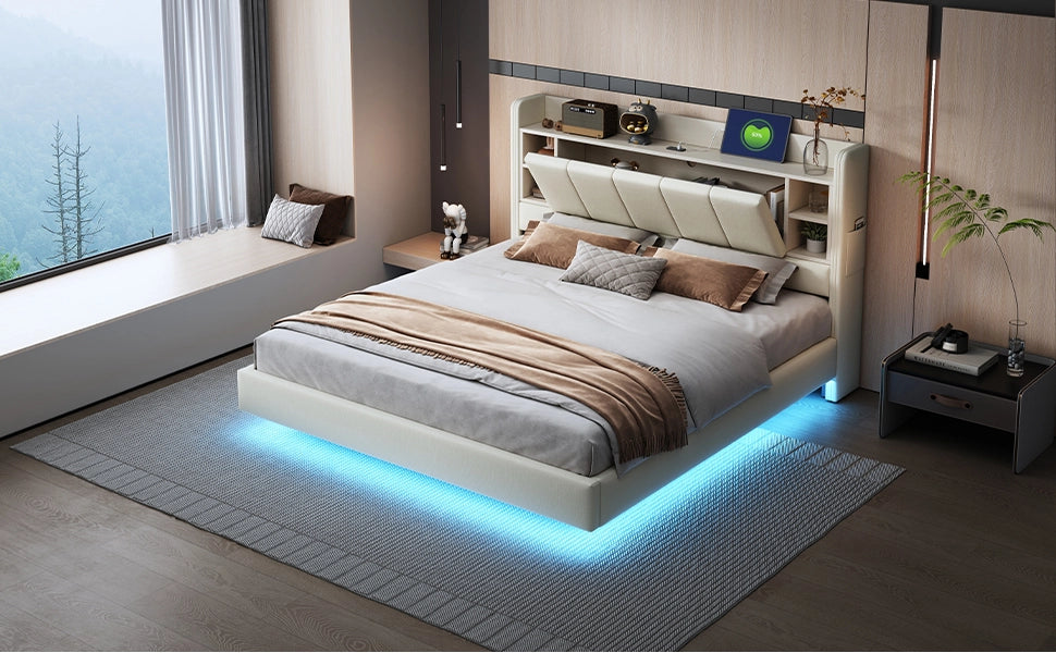 letto imbottito lino beige 160 x 200 cm
