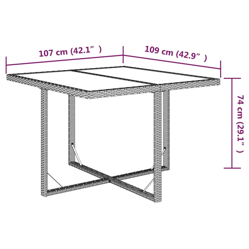 Set da Pranzo da Giardino 9 pz con Cuscini in Polyrattan Beige 3095516