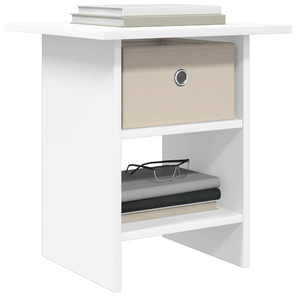 Comodino | Armadio da Notte | Mobiletto da notte con cassetto Bianco 41 x 40 x 45 cm Legno multistrato