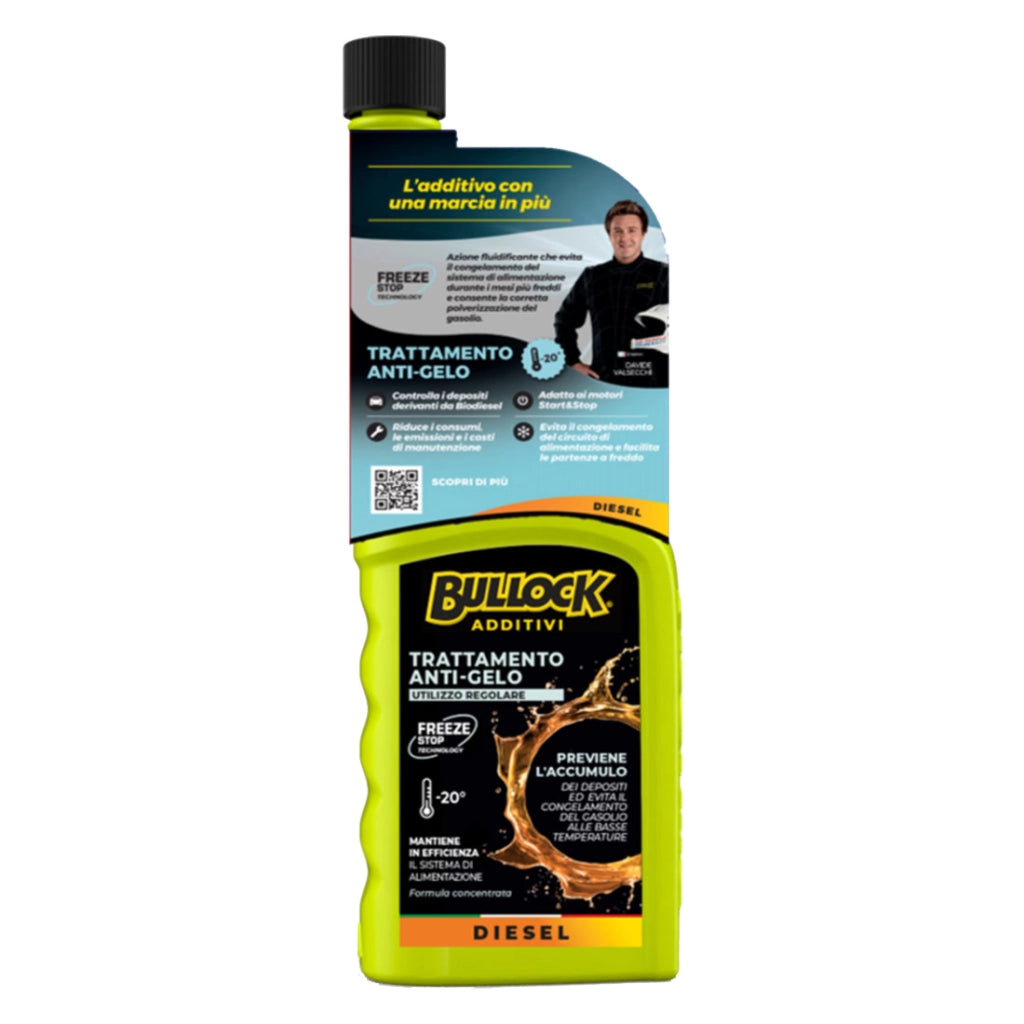 Trattamento Anti-Gelo Diesel, Additivo Gasolio Freeze Stop, Per Motori DI IDI Common Rail Start&Stop, 200ml, Bullock
