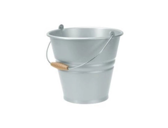 Secchio acqua in Plastica con manico nostalgia 10 litri argento tontarelli