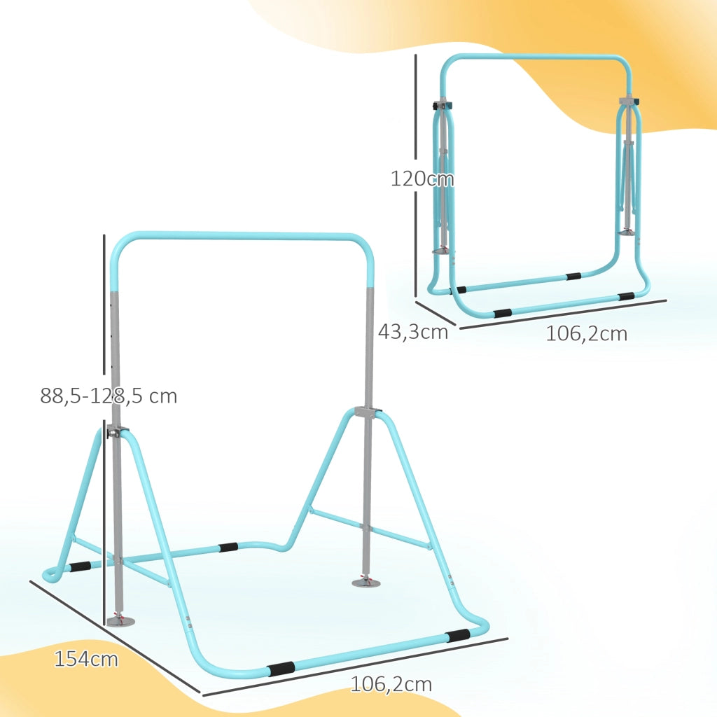 Barra per ginnastica artistica pieghevole regolabile ¨C Minimal ¨C Blu