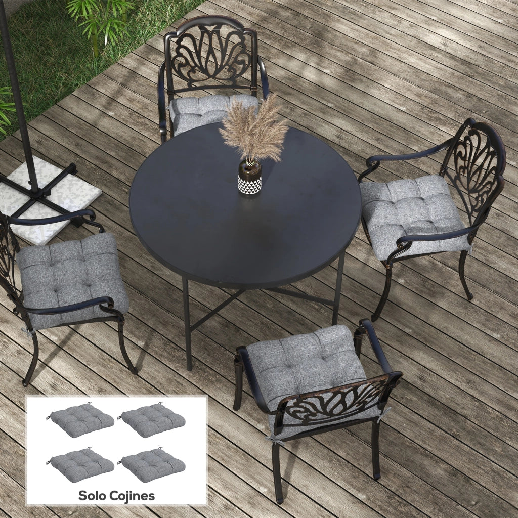 Cuscini per Sedie da Pranzo e Giardino ¨C Minimal ¨C 48x48x10 cm Grigio