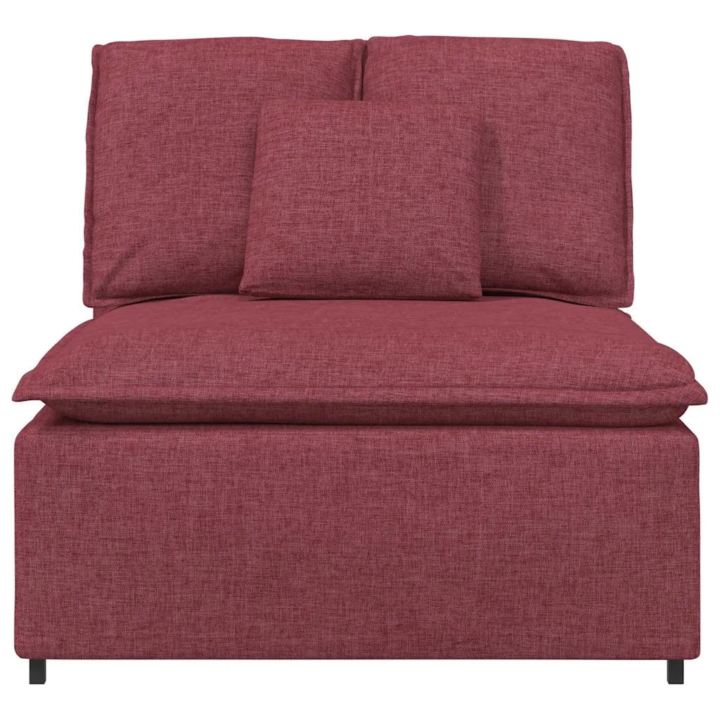 Modulo Centrale Divano Modulare con Cuscini Rosso Vino 100 cm 4104420