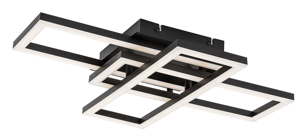 Plafoniera LED Rabalux Mereni nera 40W dimmerabile telecomando