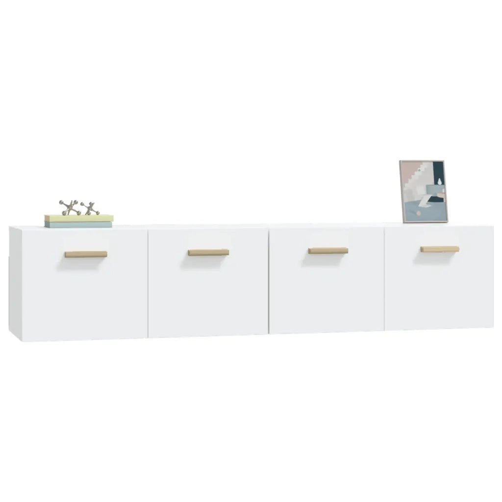 Mobili Parete 2 pz Bianco 80x35x36,5cm Legno Multistrato 3115644