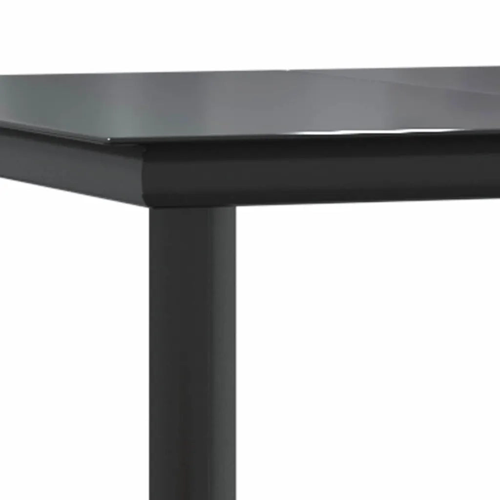 Set da Pranzo da Giardino 5pz Polyrattan Vetro 3334544