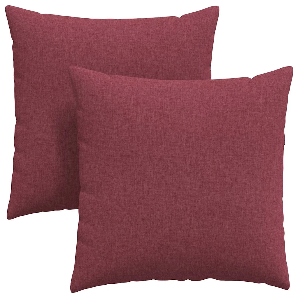 Cuscini da Divano 2 pcs Rosso Vino 60 x 60 cm Tessuto 42014000