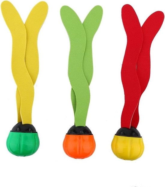 Kit di giochi acquatici per piscina a forma di piante marine da 3 pezzi.