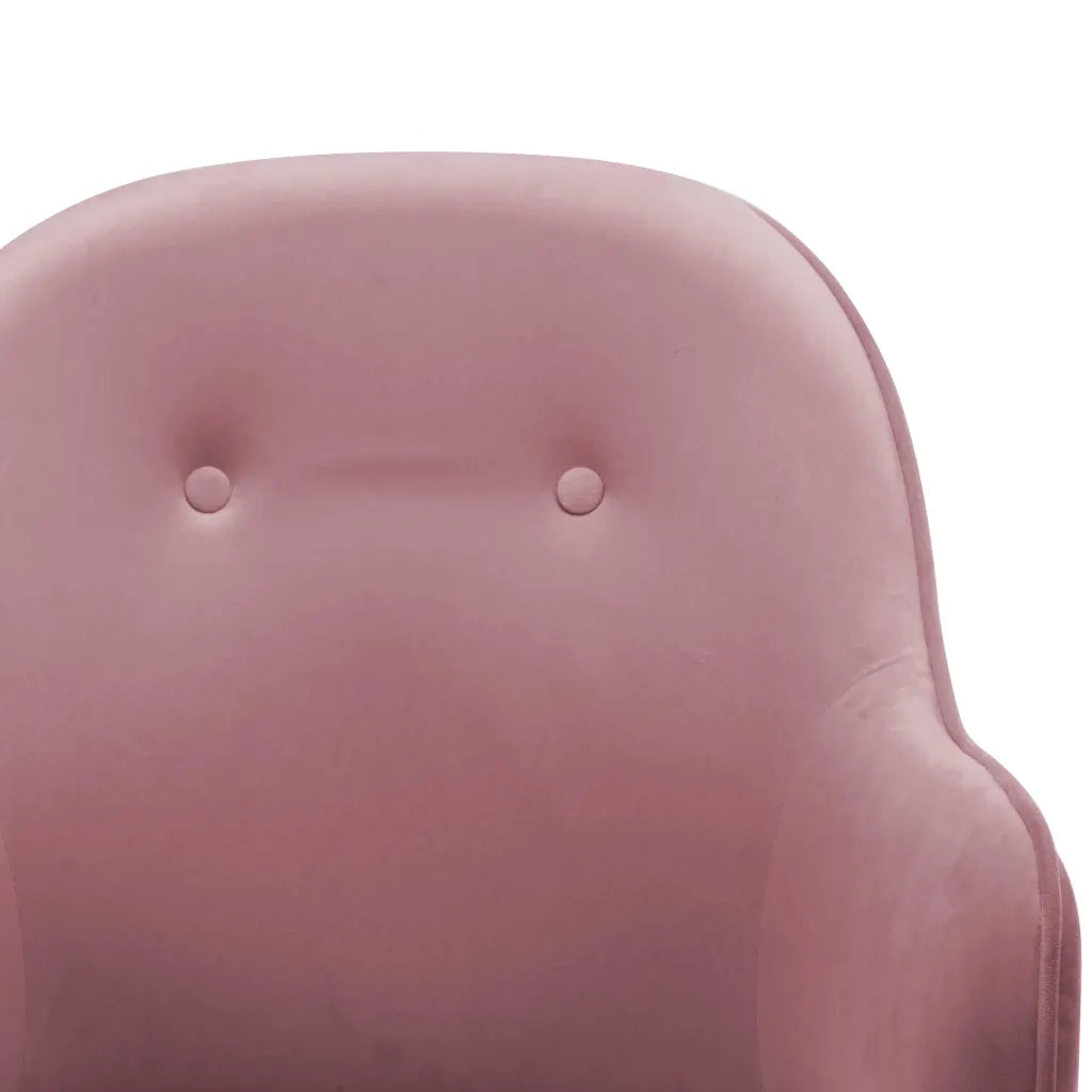 Sedia a Dondolo Rosa in Velluto 289522