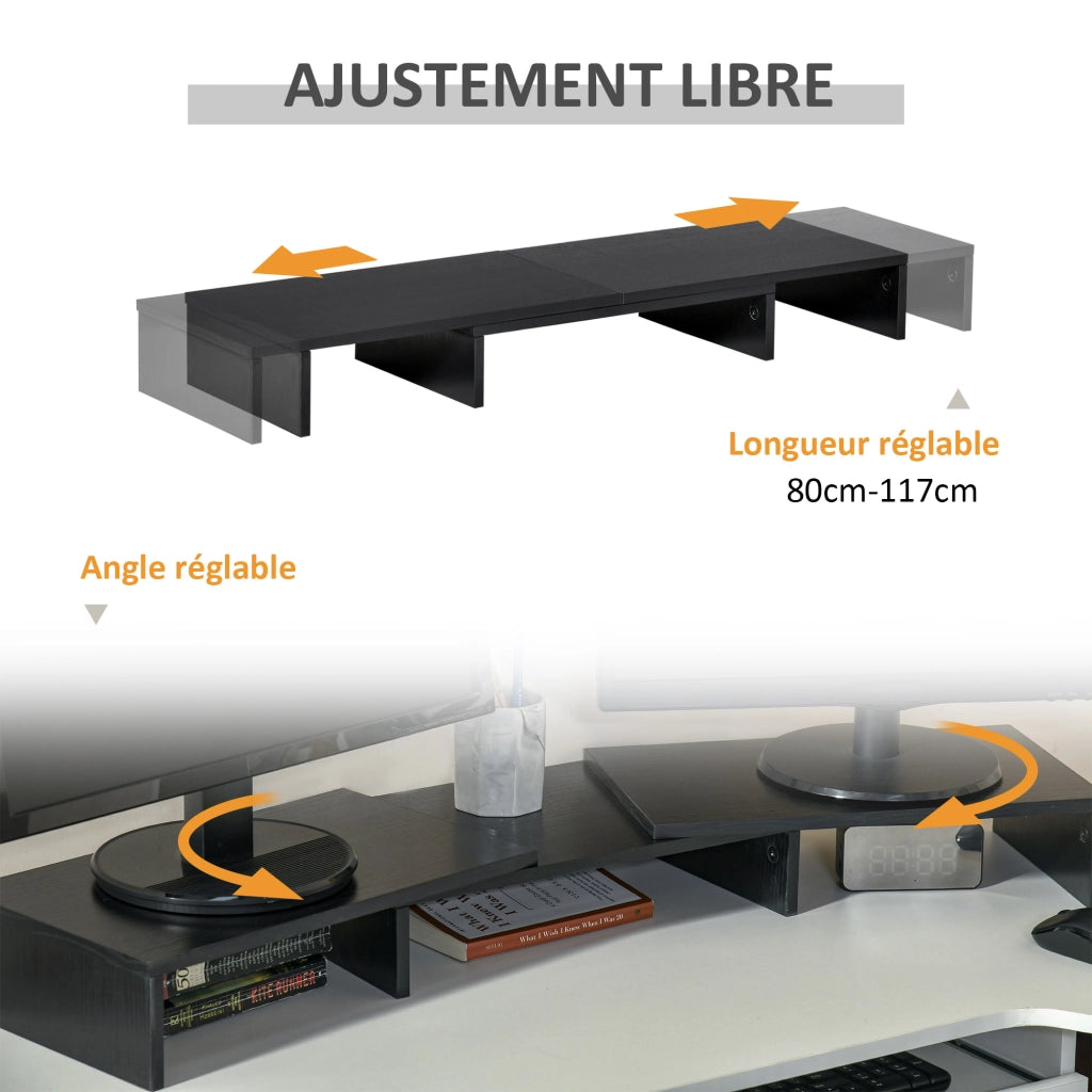 Supporto regolabile per monitor e PC ¨C Minimal ¨C 80-117 cm nero