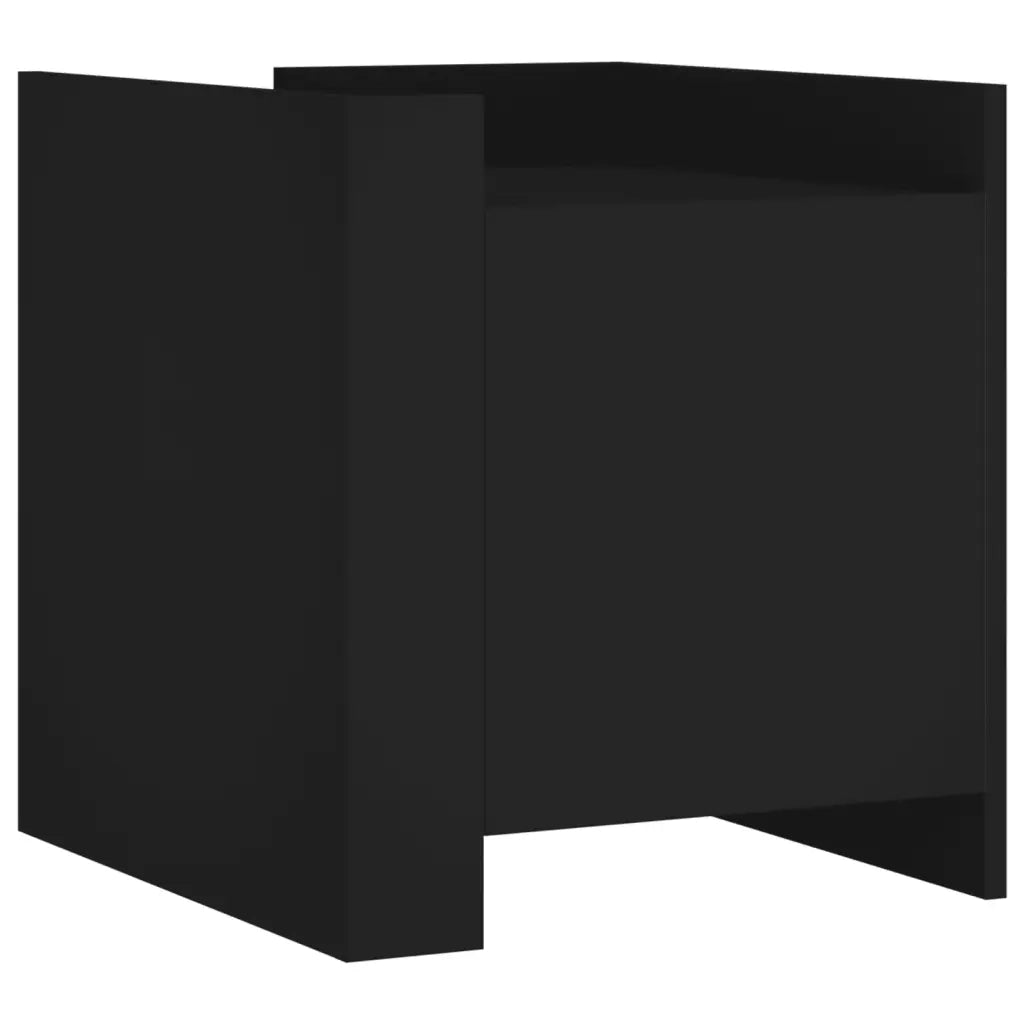 Comodino Nero 45x50x50 cm in Legno Multistrato 848298