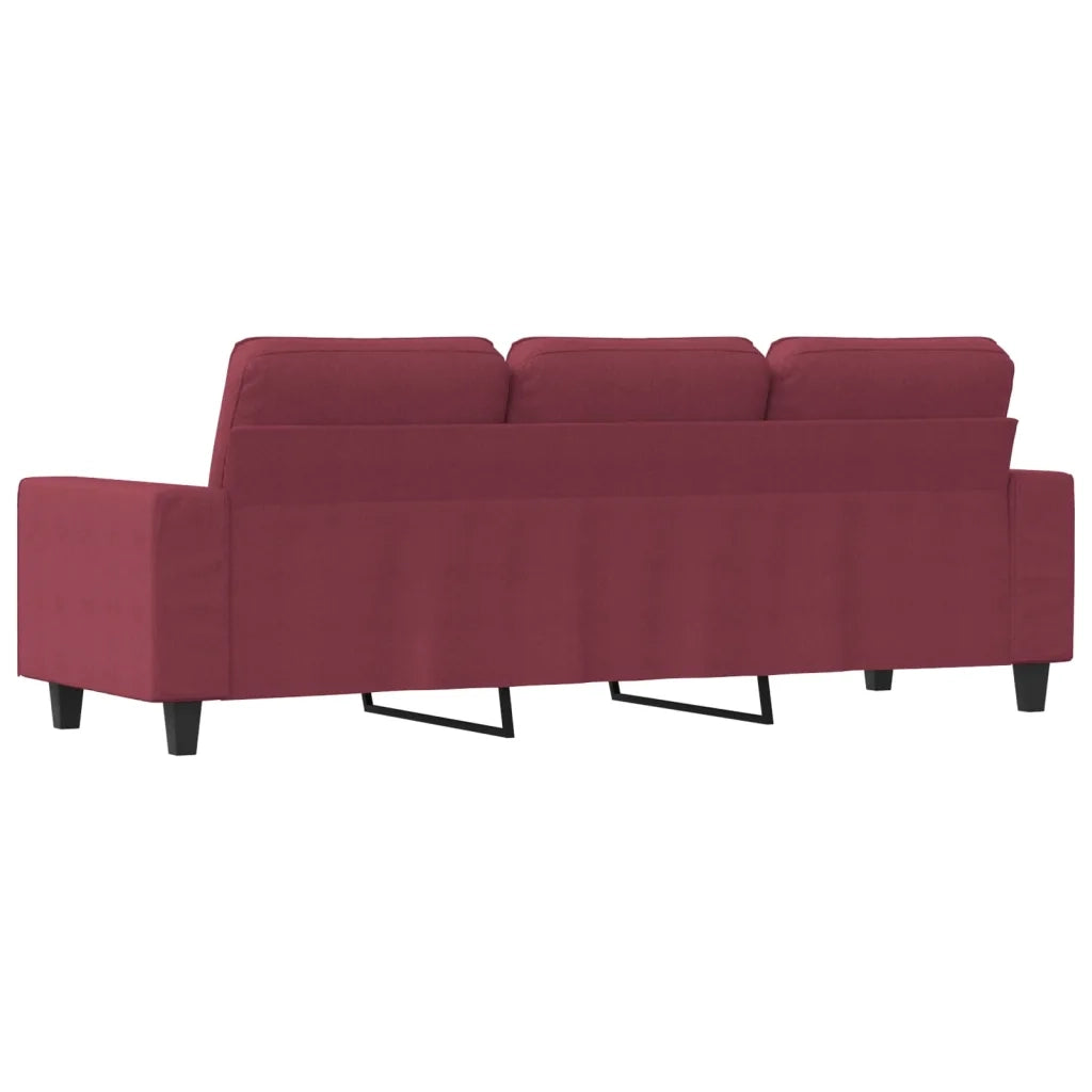 Divano a 3 Posti-Sofa 3 Posti Rosso Vino 180 cm in Tessuto 281220