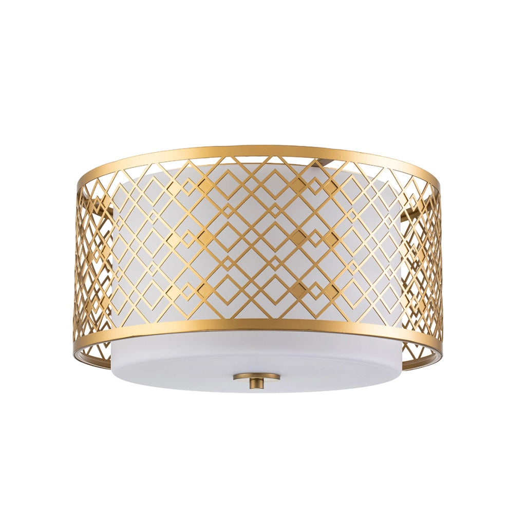 Plafoniera rotonda Ziggy Elstead 40,6 cm 2xE27 oro