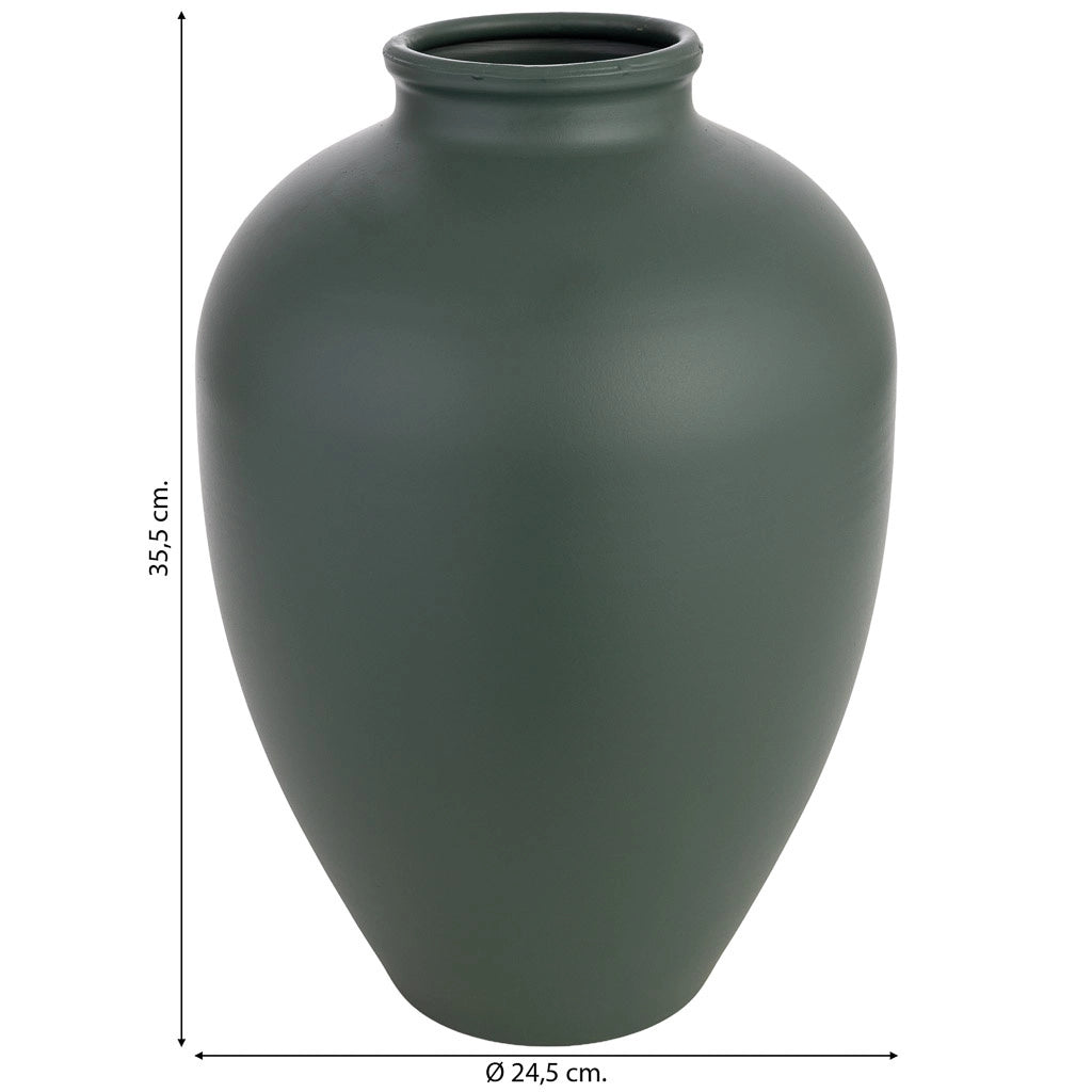 Vaso in metallo nero 24,5x24,5x35,5h cm