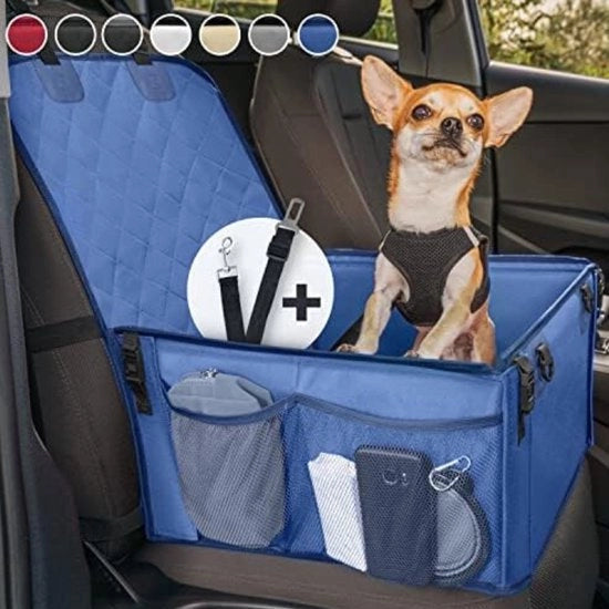 Sedile Auto per Cane - Porta Cane Auto - Blu