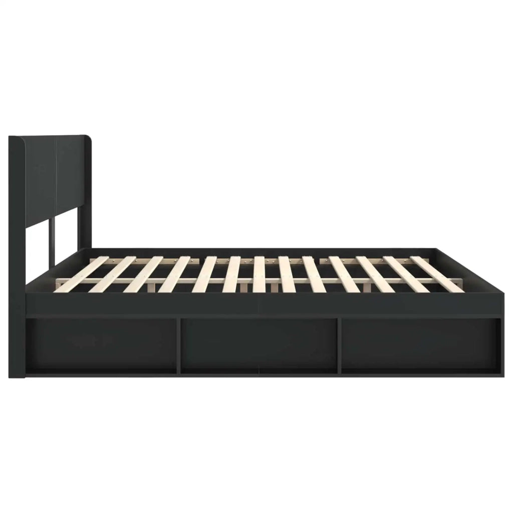 Letto da camera | Struttura del letto con stoccaggio e testata 3 pcs