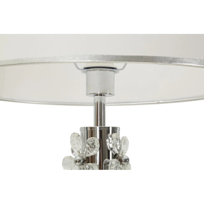 Lampadelle A Da Tavolo Silver Flower cm ø 35x74