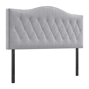 Testiera letto imbottita in velluto grigio ¨C Xylo ¨C 185x134 cm