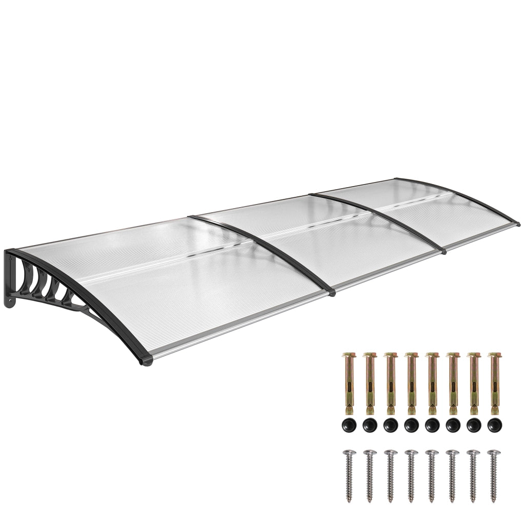 Tettoia per Porte e Finestre ¨C Minimal ¨C Trasparente 90x295x23,5 cm