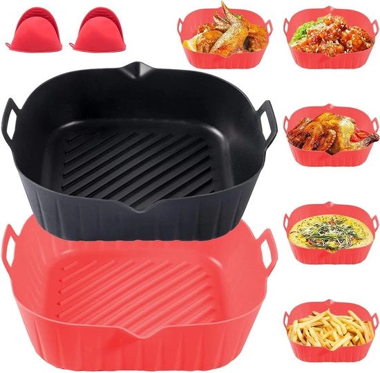 Friteuse a gas con ventilazione a soffione - Pannelli di protezione antiaderenti riutilizzabili - Accessori per forno - Cucina per casa - Rosso e nero