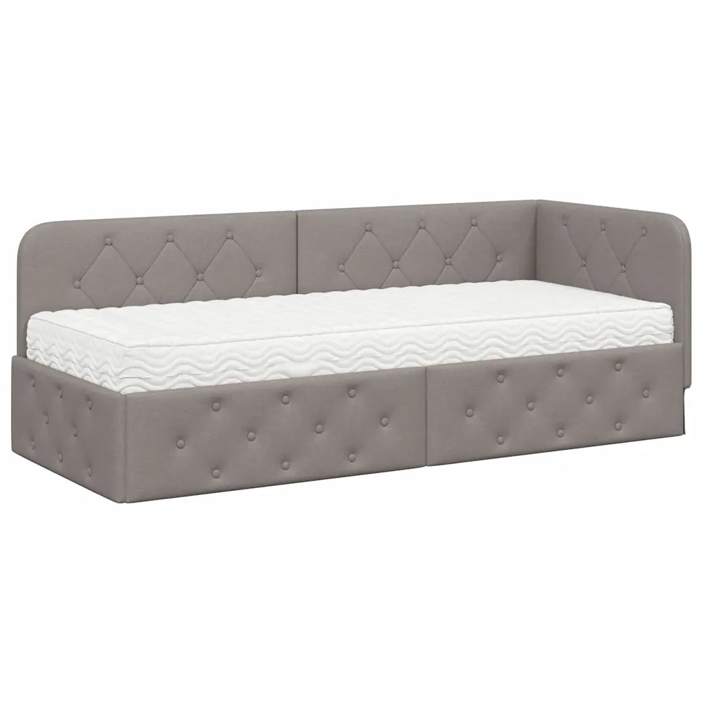Cornice del letto ad angolo Talpa 80 x 200 cm Tessuto