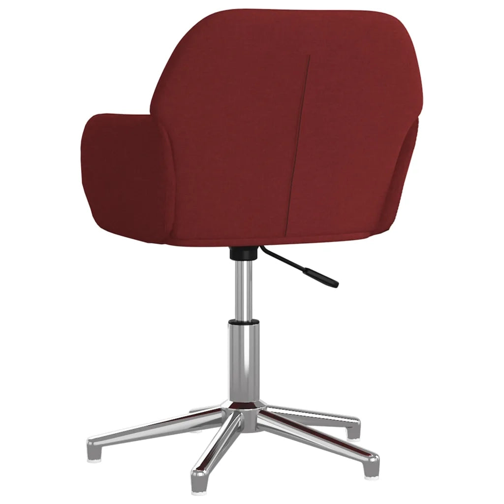 Sedie da Pranzo Girevoli 2 pz Rosso Vino in Tessuto 3103033