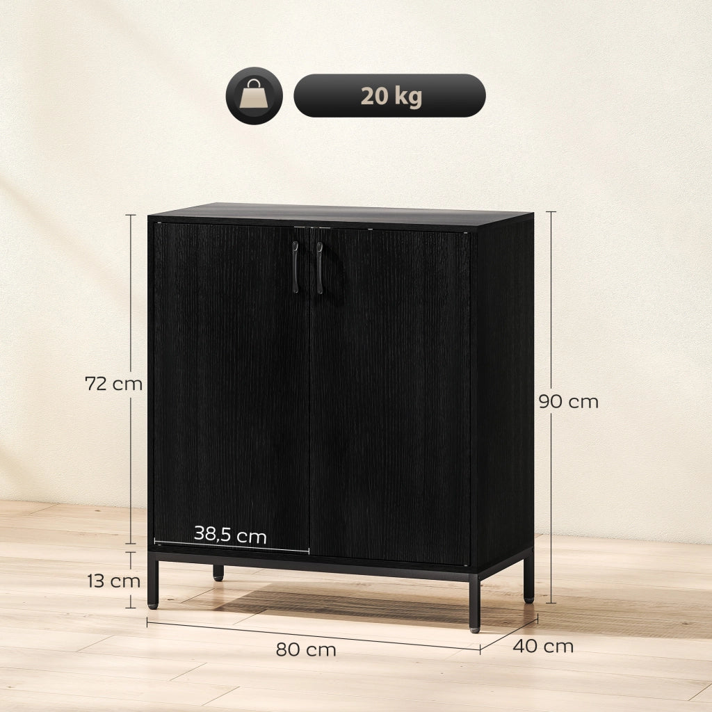 Cassettiera Moderna ¨C Minimal ¨C Nero 80x40x90 cm