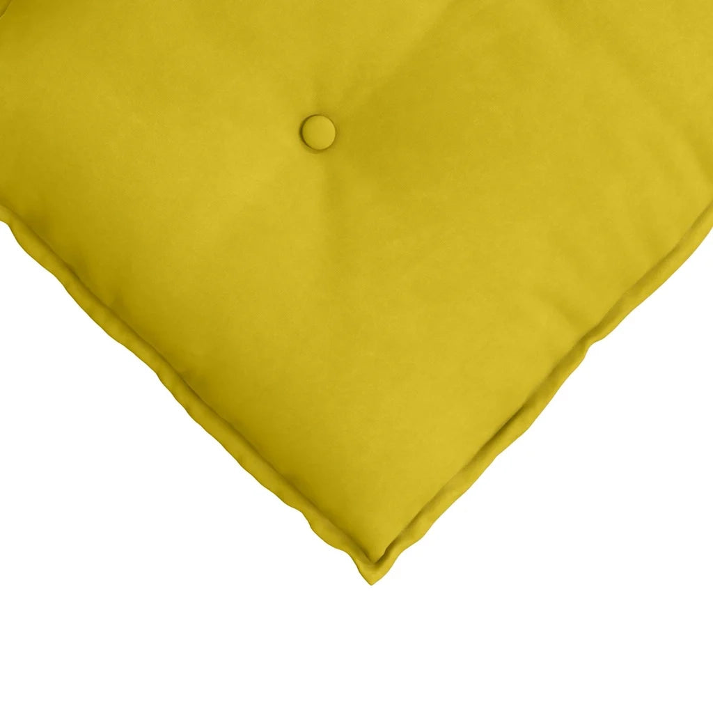 Cuscino per Schiena | Cuscino dorsale Giallo 60 x 50 cm Tessuto in Cords