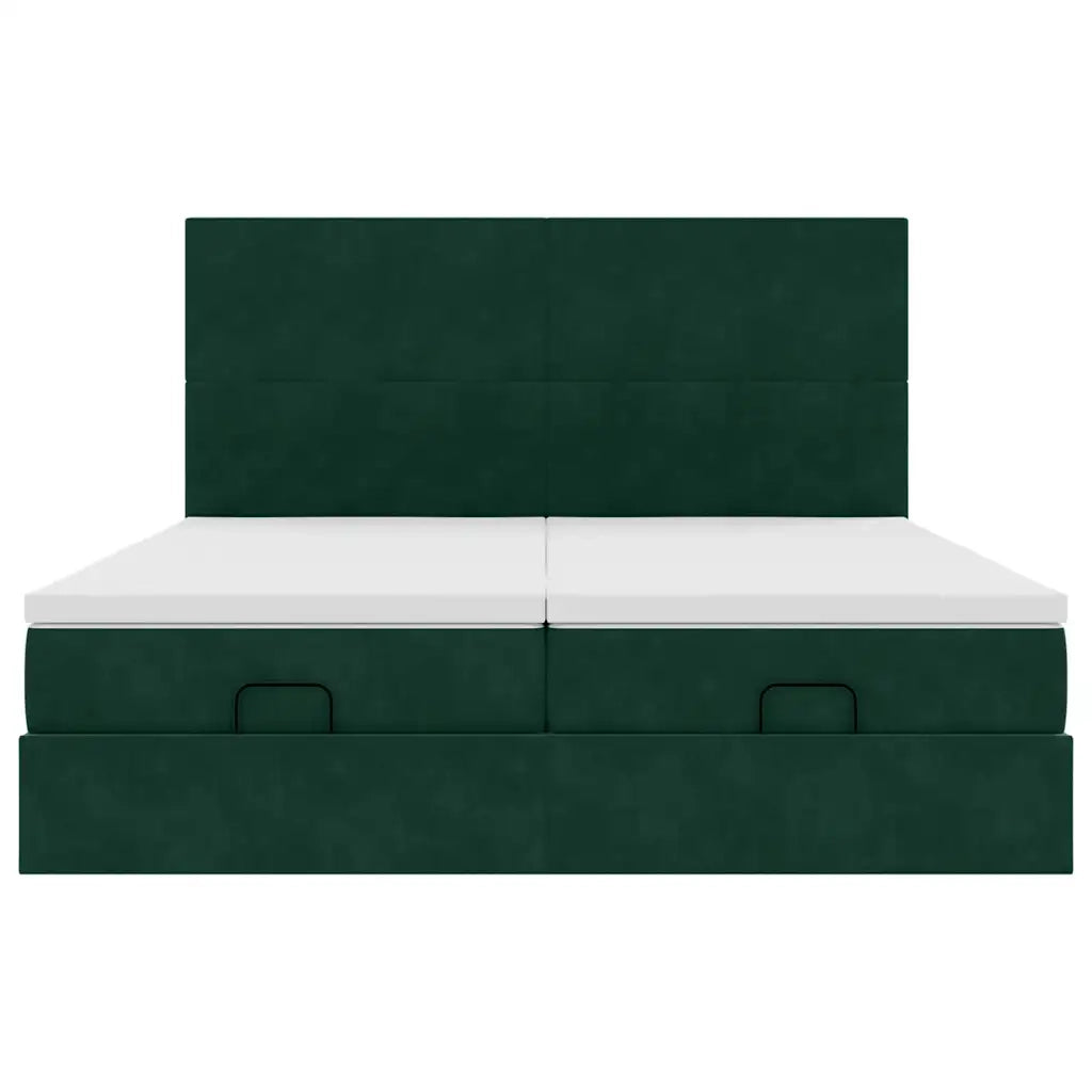 Struttura Letto Pouf con Materassi 160x200 cm Velluto 3314600