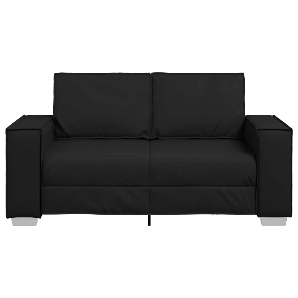 Divano a due posti Nero 160 cm Pelle Sintetica 4105050
