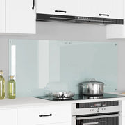 Rivestimento da Cucina 2 pz-Set di 2 Paraschizzi per Cucina Bianco 70 x 60 cm vetro temperato