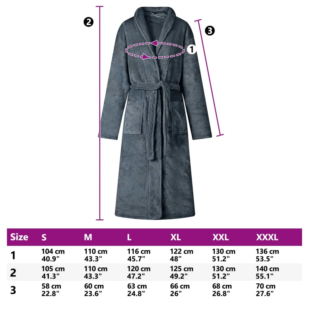 Accappatoio senza Cappuccio Blu navy l Flanella 42017287