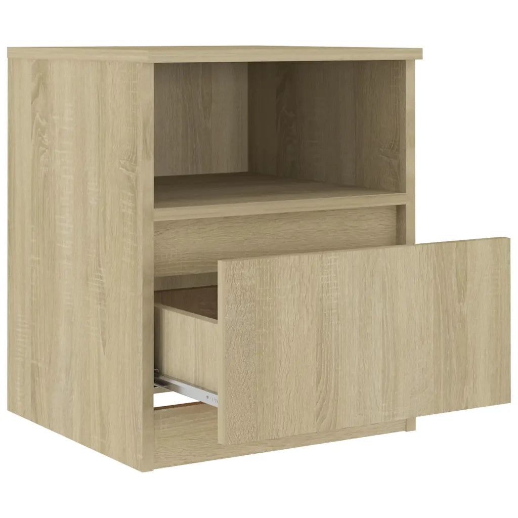 Set di 2 Comodini | Armadio da Notte | Mobiletto da notte Rovere Sonoma 40x40x50 cm in Legno Multistrato