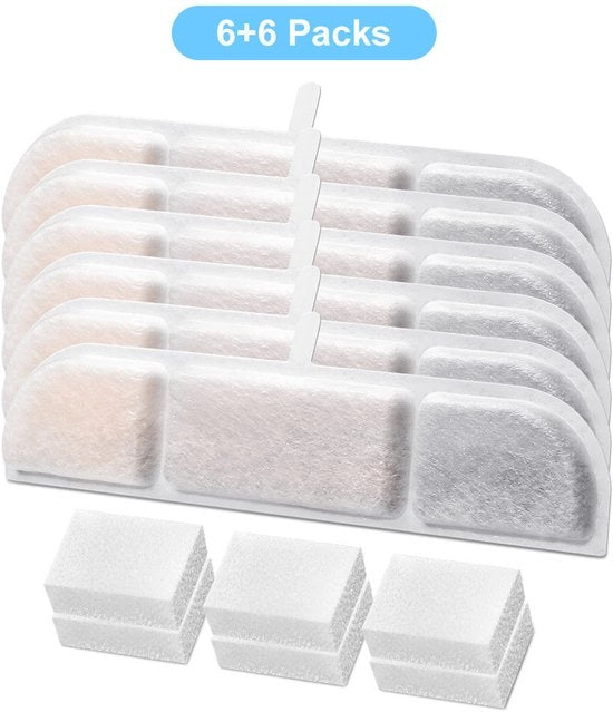 Set di filtri per dispenser per gatti multifiltro accessori watten drinker set da 6 pezzi