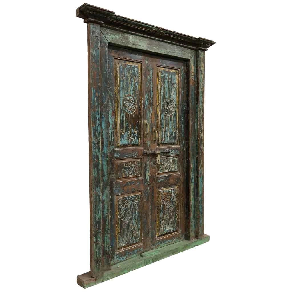 Porta in legno marrone 155x12x211h cm