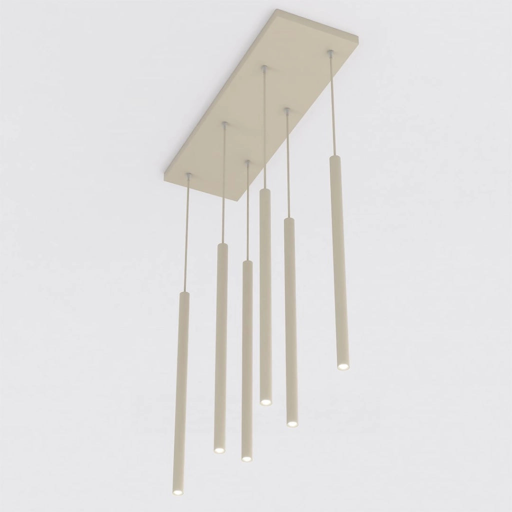 Lampada a sospensione Selter beige metallo 6xG9 Emibig