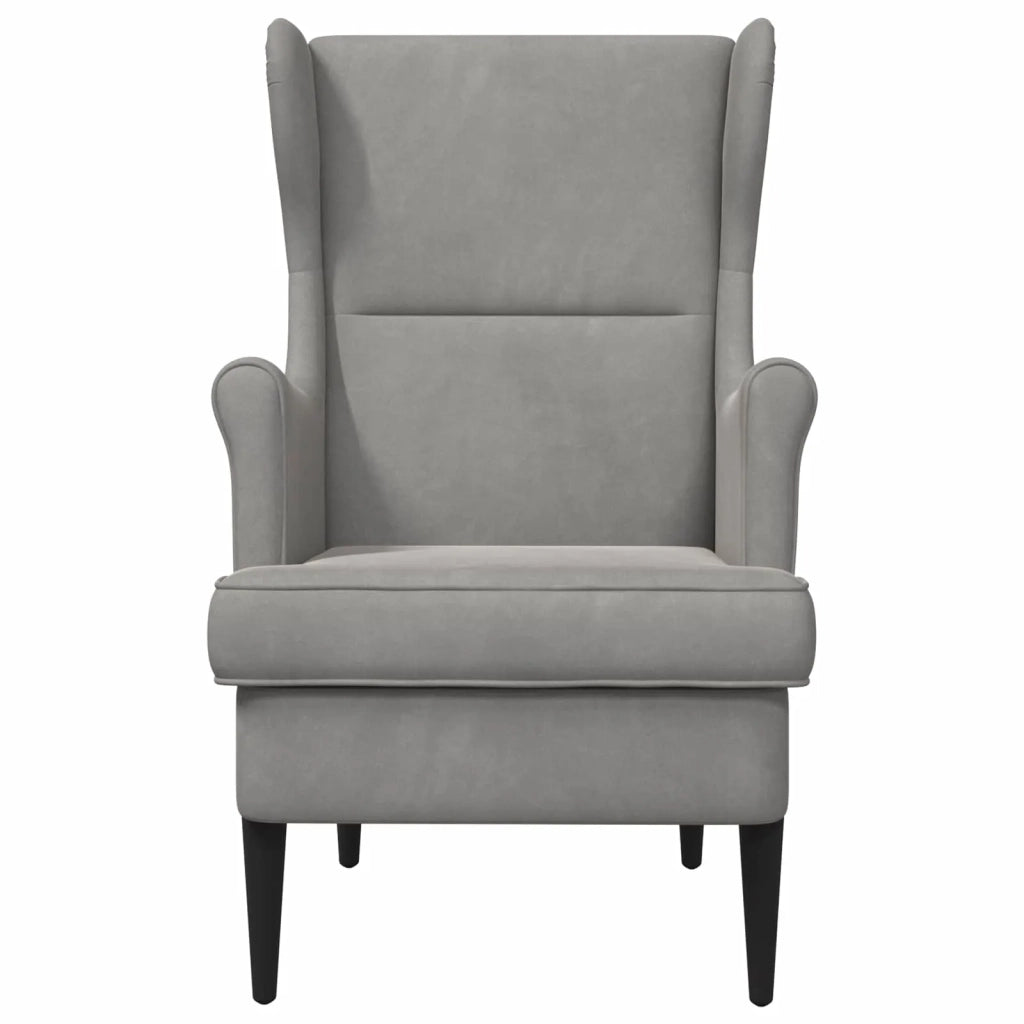 Poltrona | Sedia Relax Grigio Chiaro Velluto