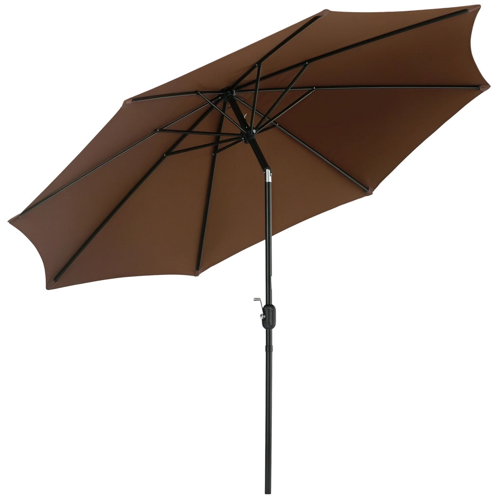 Ombrellone da Giardino ¨C zephmum ¨C 295x250 cm Grigio con Manovella e Inclinazione