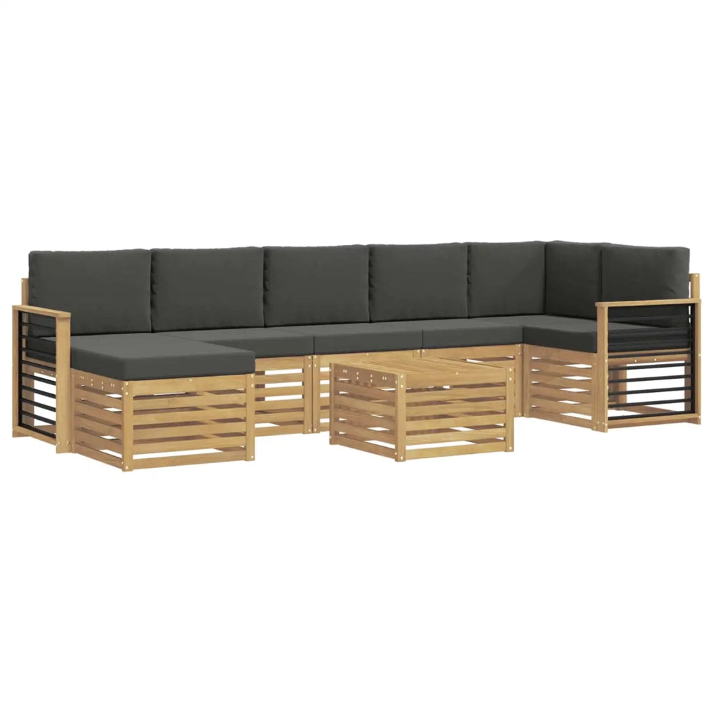 Set di divani da esterno 8 pcs Bianco e Antracite 3392247