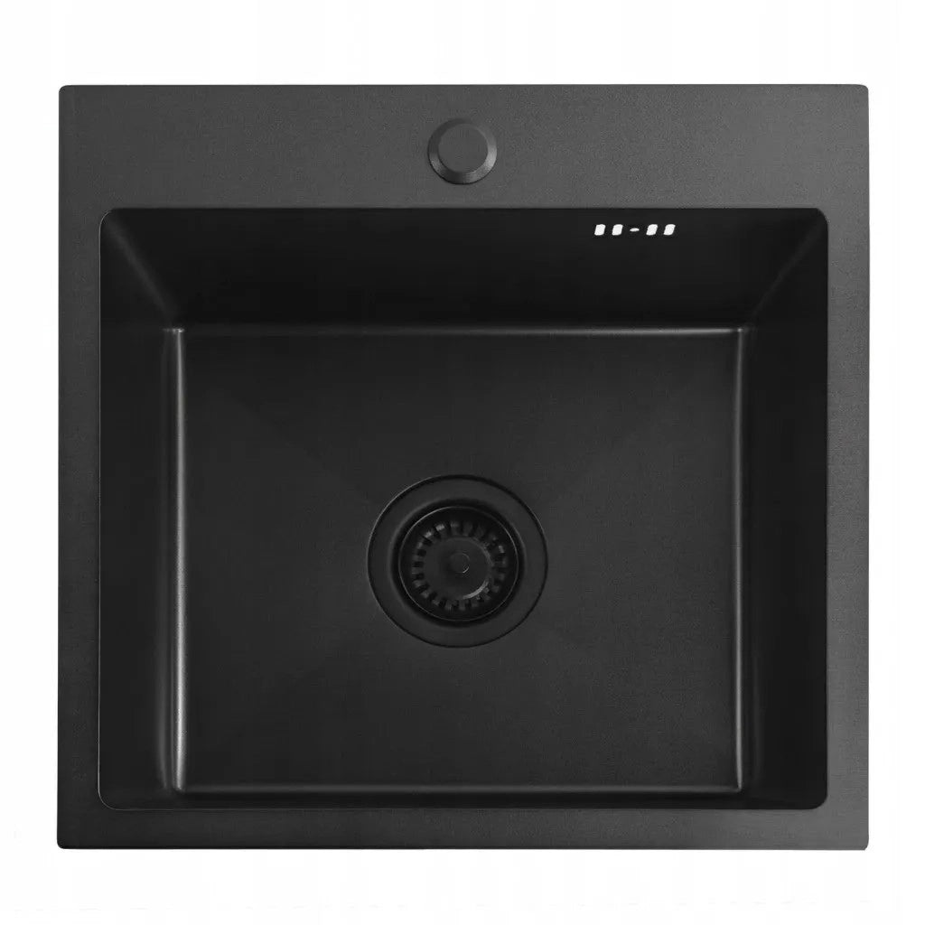Lavello In Acciaio Leo 40 Black con rubinetto da cucina