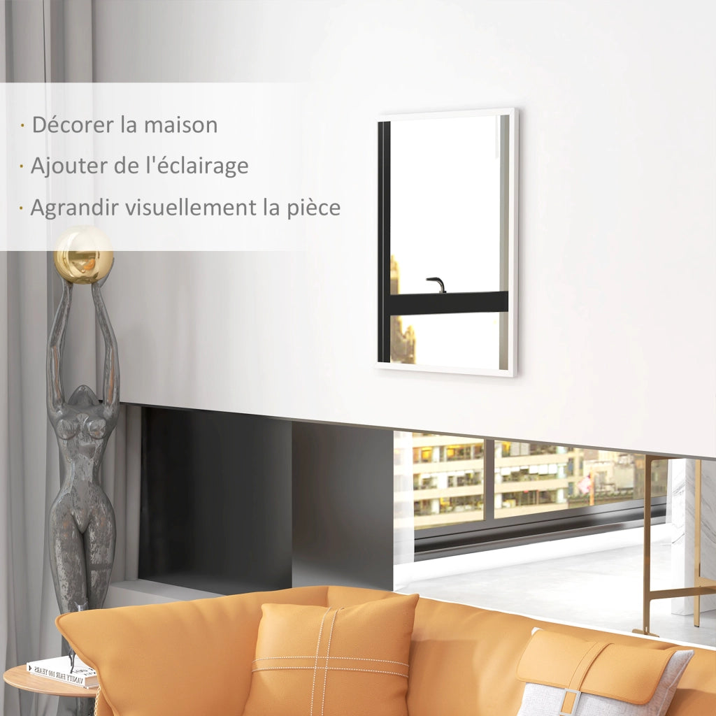 Specchio da parete rettangolare ¨C zephmum ¨C bianco 60x80 cm