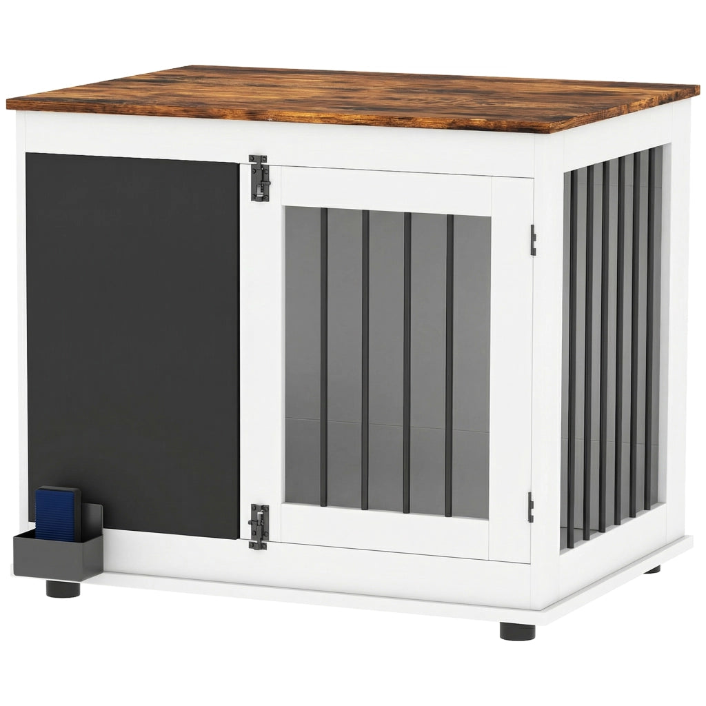 Gabbia per cani con 2 porte e lavagna ¨C Minimal ¨C 80x60x70 cm bianco