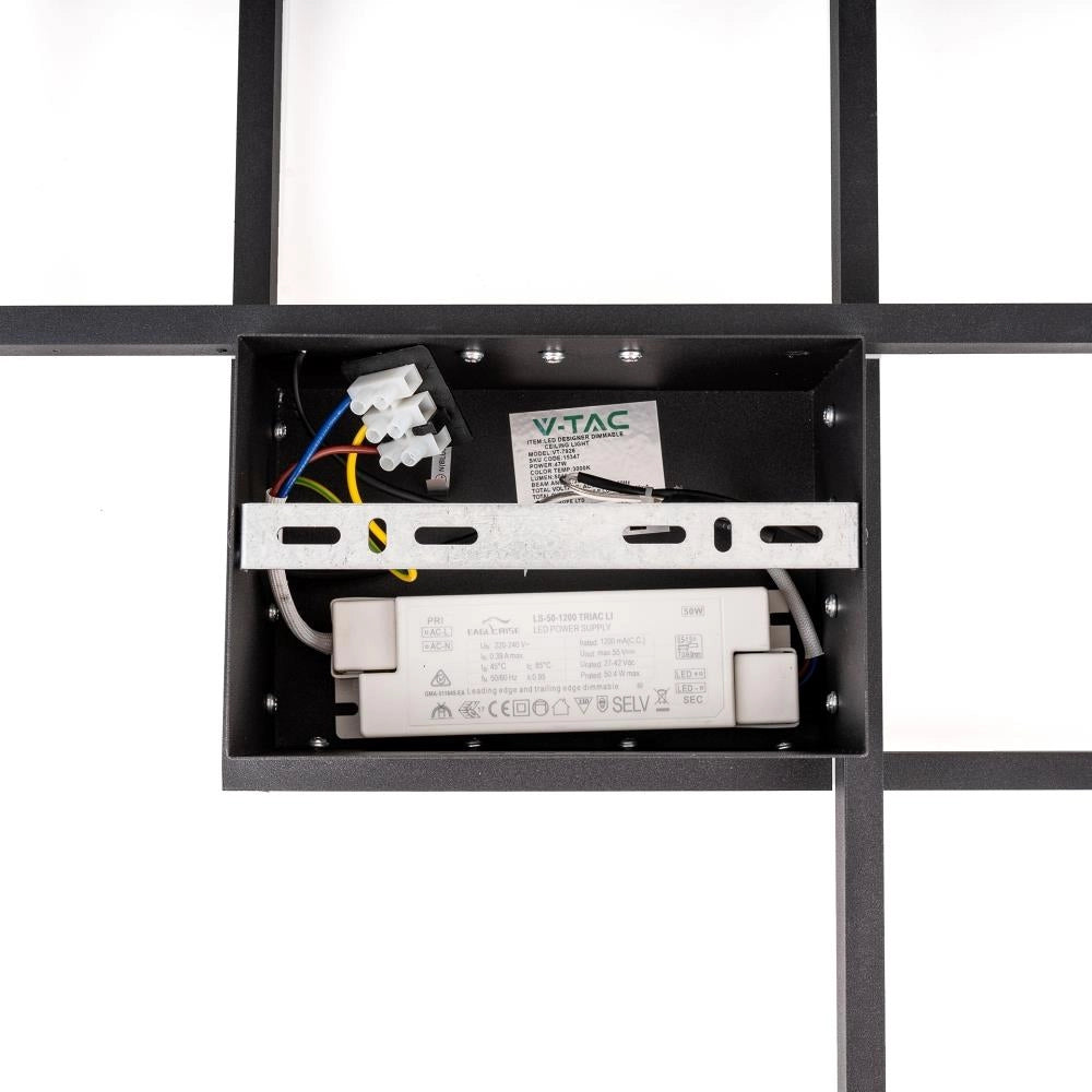 Plafoniera LED dimmerabile nera 3000K V-TAC VT-7926