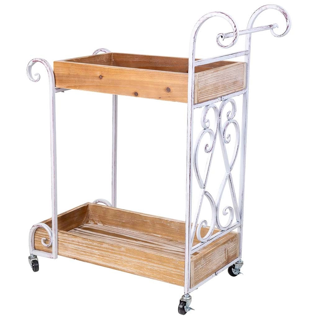 Carrello espositivo marrone, 62x35x86h cm