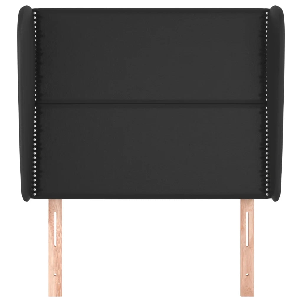 Testiera | Testata ad Orecchio Nera 103x23x118/128 cm in Similpelle