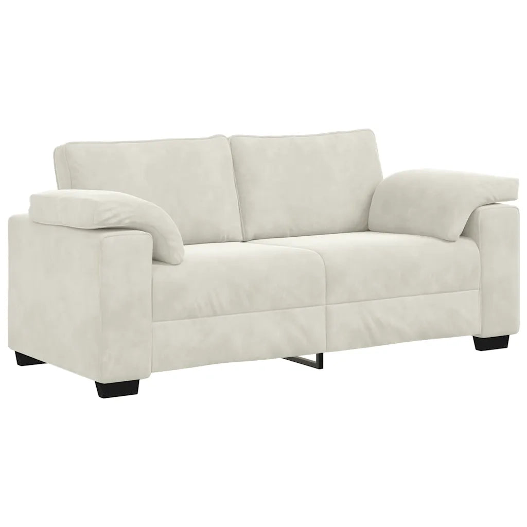 Divano Divanetto Crema 180x77x82 cm in Velluto 4105275